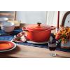 Le Creuset Enameled Cast Iron Signature Round Dutch Oven, 7.25 qt., Sea Salt(Flame)