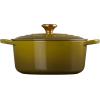 Le Creuset Enameled Cast Iron Signature Round Dutch Oven, 7.25 qt., Sea Salt(Olive)