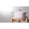 Le Creuset Enameled Cast Iron Signature Round Dutch Oven, 7.25 qt., Sea Salt(Shallot)