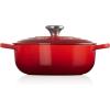 Le Creuset Enameled Cast Iron Signature Sauteuse Oven, 3.5 qt., Oyster(Cerise)