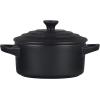 Le Creuset Stoneware Mini Round Cocotte, 8 oz., Caribbean(Licorice)