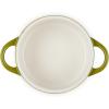 Le Creuset Stoneware Mini Round Cocotte, 8 oz., Caribbean(Olive)