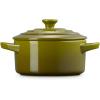 Le Creuset Stoneware Mini Round Cocotte, 8 oz., Caribbean(Olive)