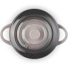 Le Creuset Stoneware Mini Round Cocotte, 8 oz., Caribbean(Oyster)