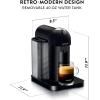 Nespresso Vertuo Coffee and Espresso Maker by Breville, Chrome(Matte Black)