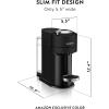 Nespresso Vertuo Next Deluxe Coffee and Espresso Maker, Pure Chrome with Aeroccino Milk Frother,1.1 liter, Black,Dark Chrome(Matte Black)