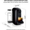 Nespresso Vertuo Plus Deluxe Coffee and Espresso Maker by Breville, Piano Black with Aeroccino Milk Frother(Ink Black)