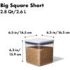 OXO Good Grips POP Container – Airtight Food Storage – Big Square Tall 6.0 Qt Ideal for bulk snacks and cereal(2.8 Qt – Square – Sugar)
