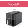 SUR LA TABLE KITCHEN ESSENTIALS 5-in-1 Compact 8-Quart Basket Air Fryer with Window for Easy Viewing, Digital Touchscreen Display with 10-Presets, Air Fry, Bake, Broil and Reheat in Minutes, 1500w(8 Quart)