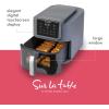 SUR LA TABLE KITCHEN ESSENTIALS 5-in-1 Compact 8-Quart Basket Air Fryer with Window for Easy Viewing, Digital Touchscreen Display with 10-Presets, Air Fry, Bake, Broil and Reheat in Minutes, 1500w(8 Quart)