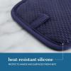SUR LA Table Kitchen Essentials Fresh Blueberries Fruit Potholder 2-Pack Set, Heat Resistant, 100% Cotton, Flexible Non-Slip Silicone Grip, Blue/White, 7″x10″(Blue/White)