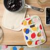 SUR LA Table Kitchen Essentials Fresh Blueberries Fruit Potholder 2-Pack Set, Heat Resistant, 100% Cotton, Flexible Non-Slip Silicone Grip, Blue/White, 7″x10″(Yellow/Blue/Ivory)