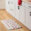 SUR LA Table Kitchen Essentials Zest Up Your Life Citrus Fruit Anti Fatigue Comfort Mat, Kitchen Mat, Standing Desk Mat, Non-Slip Backing, Yellow/Blue/Ivory, 20″x39″(Pink/Green/Cream)