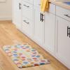 SUR LA Table Kitchen Essentials Zest Up Your Life Citrus Fruit Anti Fatigue Comfort Mat, Kitchen Mat, Standing Desk Mat, Non-Slip Backing, Yellow/Blue/Ivory, 20″x39″(Yellow/Blue/Ivory)