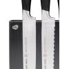 Schmidt Brothers – Acacia Midtown Magnetic Knife Block, Acacia Hardwood and Acrylic Shield, Universal Cutlery Storage For 8-10 Knives(Black Midtown)