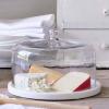 Sur La Table 11.5″ Glass Cloche with White Marble Base – Elegant Cake, Pie & Hors d’Oeuvres Server, Doubles as Party Serving Board
