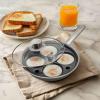 Sur La Table 14″ Egg Poacher Nonstock Stainless Steel Pan with Lid, 4 Egg Cup Insert