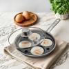 Sur La Table 14″ Egg Poacher Nonstock Stainless Steel Pan with Lid, 4 Egg Cup Insert