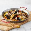 Sur La Table 22″ Carbon Steel Paella Pan – Authentic Spanish Cookware for Family-Style Paella, Even-Heating, Naturally Seasons with Use, Serves Up to 16(Silver)