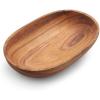 Sur La Table Acacia Oval Serving Bowl, Brown