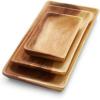 Sur La Table Acacia Wood Rectangular Platters, Set of 3, Brown