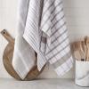 Sur La Table Assorted Twill Kitchen Towels, Set of 3, Cool Gray(Blueberry)