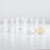 Sur La Table Bistro Stemless Wine Glasses, Set of 4, Clear