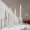 Sur La Table Bud Vase Taper Candle Holder, Clear