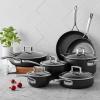 Sur La Table Classic Hard Anodized Ceramic Nonstick 10-Piece Cookware Set, Aluminum