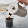 Sur La Table Double-Wall Stainless Steel French Press, 8 Cup, Silver