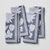 Sur La Table Jacquard Floral Napkins, Set of 4, Indigo(Terracotta)
