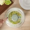 Sur La Table Kitchen Essential 6.3 Qt Salad Spinner, Fruit Wahser, Fruit Washing Bowl with Strainer, Vegertable Cleaner, Salad Cleaner, Lettuce Washer – Navy Blue(Juniper Green)