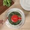 Sur La Table Kitchen Essential 6.3 Qt Salad Spinner, Fruit Wahser, Fruit Washing Bowl with Strainer, Vegertable Cleaner, Salad Cleaner, Lettuce Washer – Navy Blue(Red)