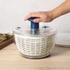 Sur La Table Kitchen Essential 6.3 Qt Salad Spinner, Fruit Wahser, Fruit Washing Bowl with Strainer, Vegertable Cleaner, Salad Cleaner, Lettuce Washer – Navy Blue(Navy Blue)