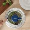 Sur La Table Kitchen Essential 6.3 Qt Salad Spinner, Fruit Wahser, Fruit Washing Bowl with Strainer, Vegertable Cleaner, Salad Cleaner, Lettuce Washer – Navy Blue(Navy Blue)