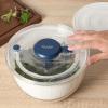 Sur La Table Kitchen Essential 6.3 Qt Salad Spinner, Fruit Wahser, Fruit Washing Bowl with Strainer, Vegertable Cleaner, Salad Cleaner, Lettuce Washer – Navy Blue(Navy Blue)