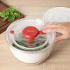 Sur La Table Kitchen Essential 6.3 Qt Salad Spinner, Fruit Wahser, Fruit Washing Bowl with Strainer, Vegertable Cleaner, Salad Cleaner, Lettuce Washer – Navy Blue(Red)