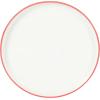 Sur La Table Kitchen Essentials 16 Piece Two-Tone Porcelain Chip and Scratch Resistant Dinnerware Plates and Bowls Set – Green/White(Red/White)