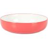 Sur La Table Kitchen Essentials 16 Piece Two-Tone Porcelain Chip and Scratch Resistant Dinnerware Plates and Bowls Set – Red/White(Red/White)