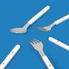 Sur La Table Kitchen Essentials 20 Piece Flatware Silverware Set – Stainless Steel Utensils – Forks, Spoons, Knives – Linen(Linen)