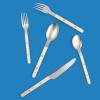 Sur La Table Kitchen Essentials 20 Piece Flatware Silverware Set – Stainless Steel Utensils – Forks, Spoons, Knives – Linen(Linen)