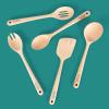 Sur La Table Kitchen Essentials Beech Wood Kitchen Tools – Durable Wooden Cooking Utensils Set