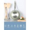 Sur La Table Kitchen Essentials Large 12 Inch Fry Pan PFA Free Titanium Ceramic Nonstick Interior Forged Aluminum Cookware Frying Pan – Green – Induction Compatible(Green)