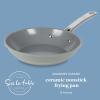 Sur La Table Kitchen Essentials Large 12 Inch Fry Pan PFA Free Titanium Ceramic Nonstick Interior Forged Aluminum Cookware Frying Pan – Green – Induction Compatible(Green)