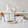 Sur La Table Marble & Acacia Paper Towel Holder, White