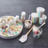 Sur La Table Melamine Ice Cream Round Tray, White