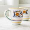 Sur La Table Nova Deruta Hand-Painted Ceramic Mug – 16 oz Colorful Italian Coffee & Tea Cup, Renaissance-Inspired Design, Made in Italy
