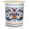 Sur La Table Nova Deruta Utensil Holder – Handcrafted Italian Ceramic Countertop Organizer, Renaissance-Inspired Earthenware, Colorful Hand-Painted Kitchen Decor, Made in Italy