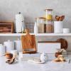 Sur La Table Olivewood Salt Keeper – 4″ x 3″ Wooden Salt Storage with Pivoting Lid & Magnetic Closure