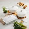 Sur La Table Olivewood Salt Keeper – 4″ x 3″ Wooden Salt Storage with Pivoting Lid & Magnetic Closure